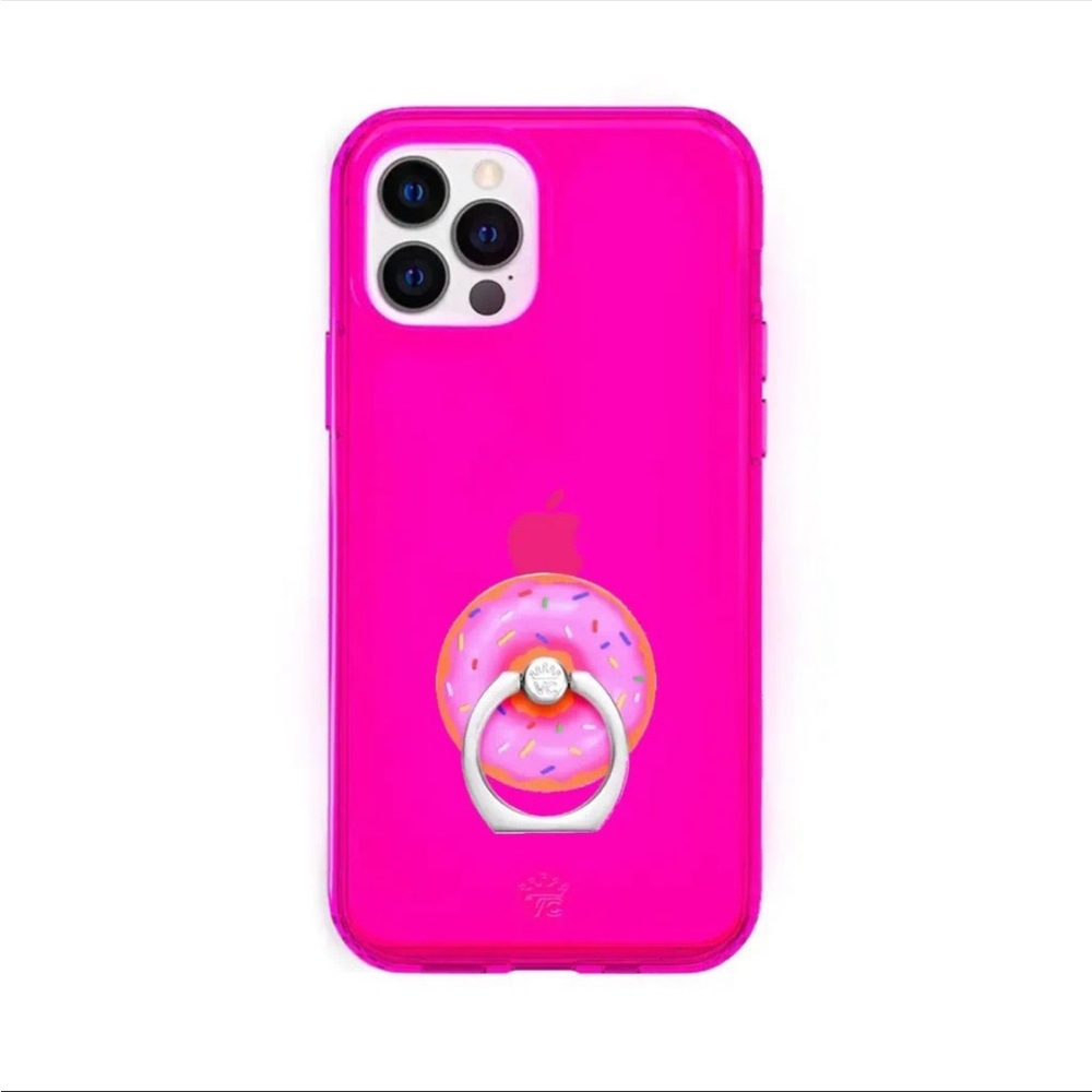VELVET CAVIAR IPHONE 12 PRO MAX NEON PINK CASE & DONUT GRIP